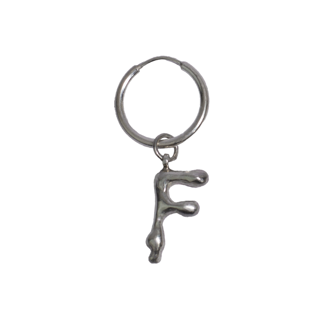 Letter Silver Earring