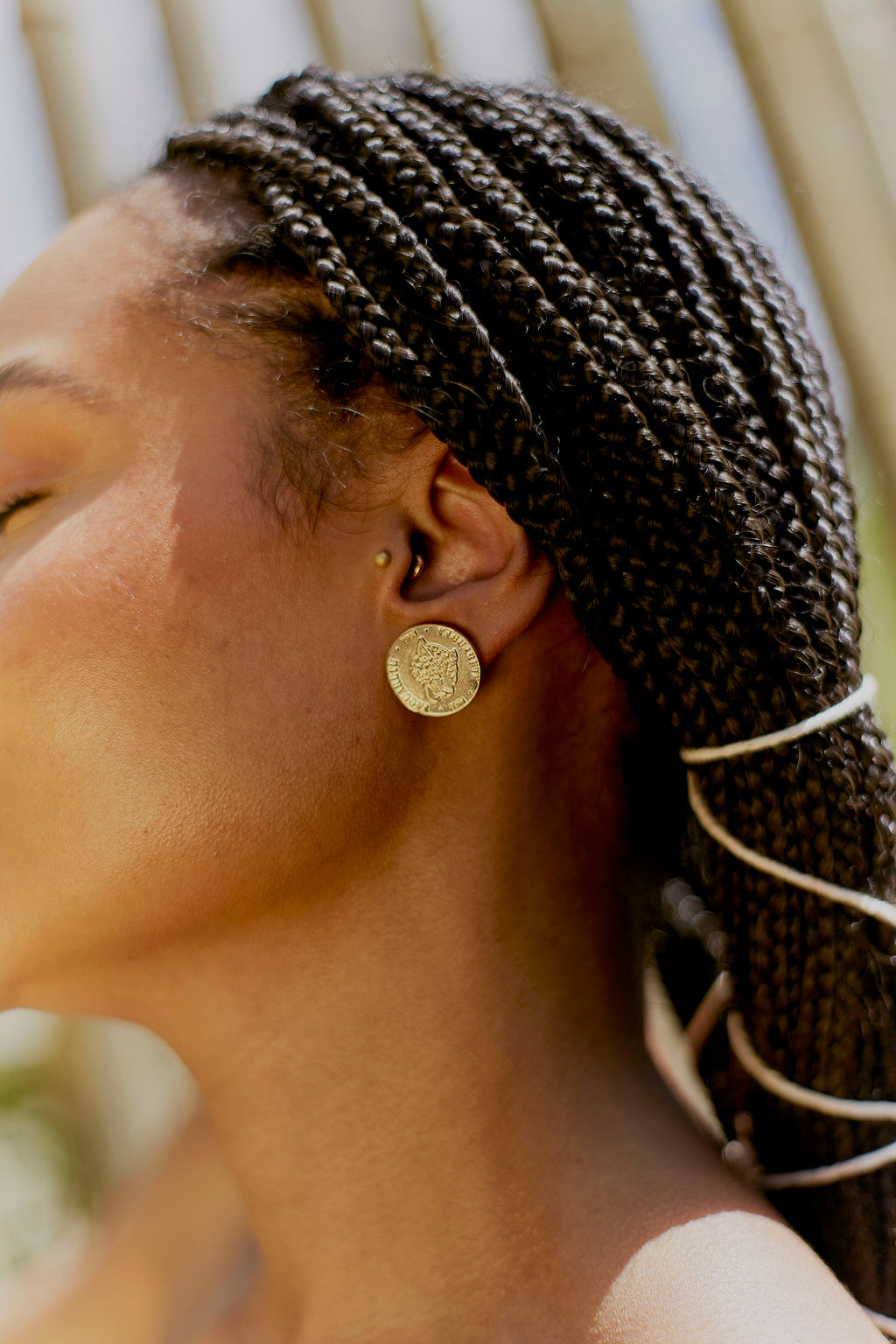 Moneda Gold-Plated Earring