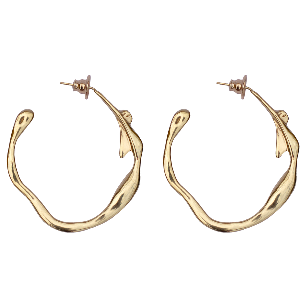 Mulher-Cobra Gold-Plated Hoops