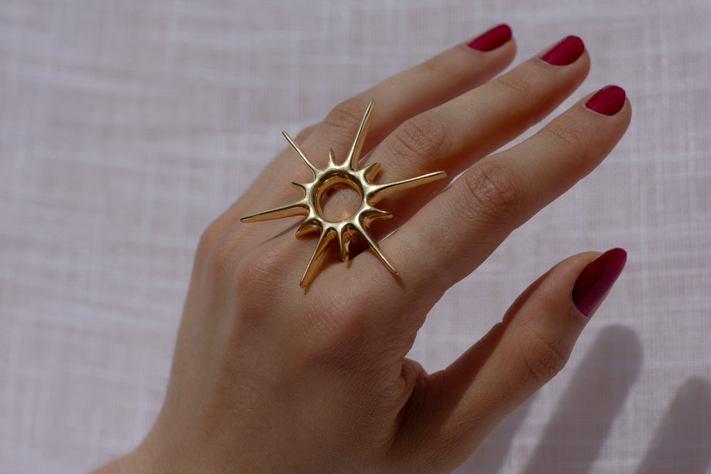 SUN Gold-Plated Ring