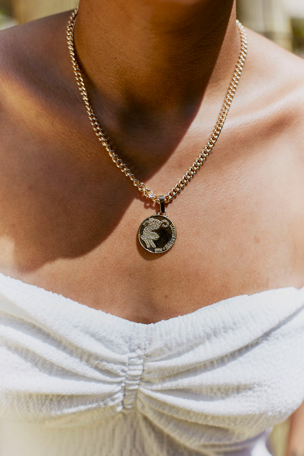 Moneda Gold-Plated Pendant