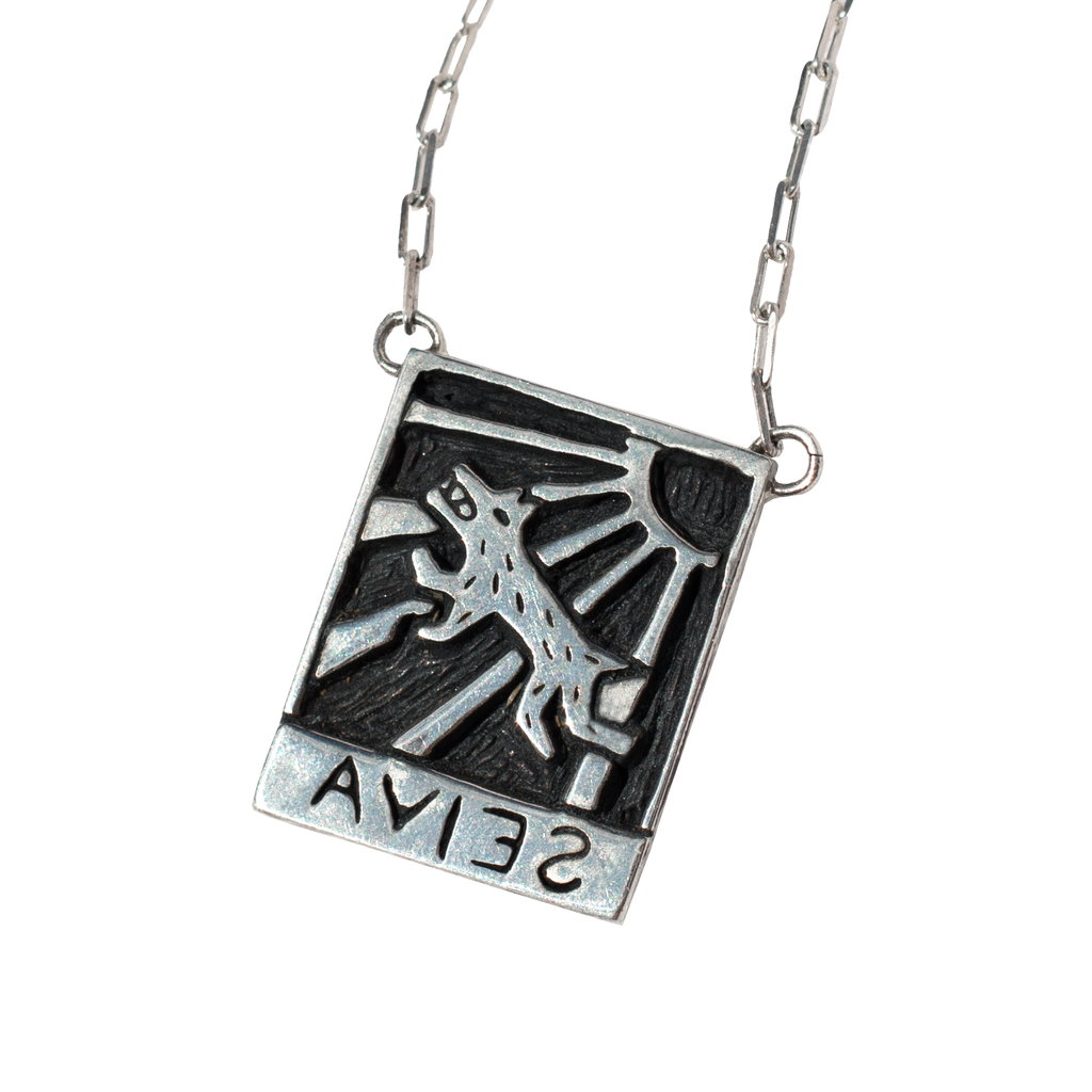 Xilogravura Silver Necklace