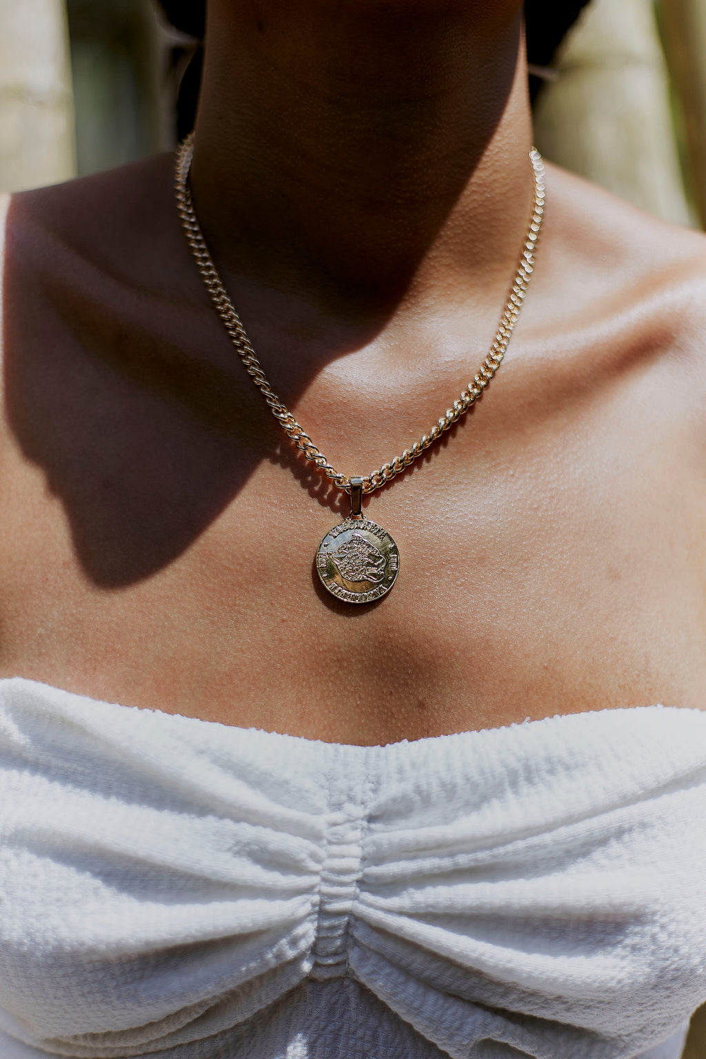 Moneda Gold-Plated Pendant